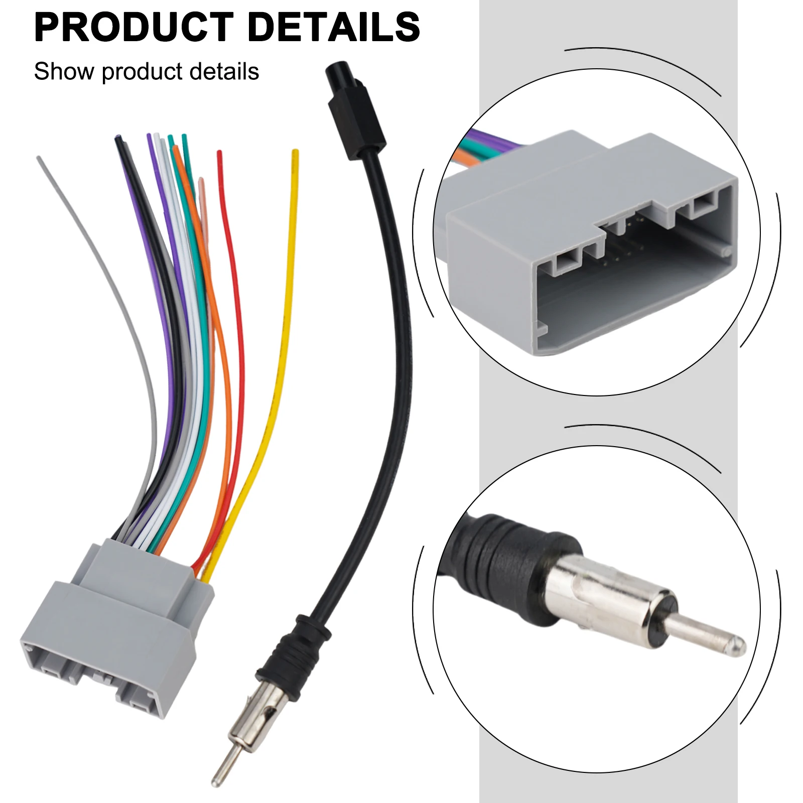 

Car Stereo Radio Adapter Cable Audio Stereo Cable Adapter Wire-harness Antenna Aerials Harness&Antenna For Jeep For Dodge