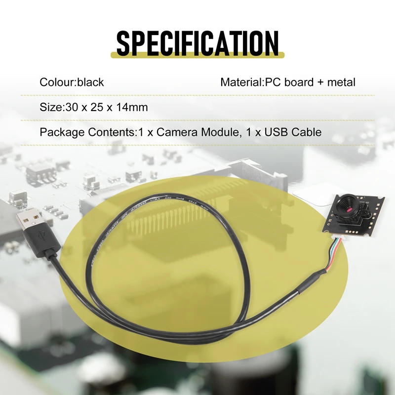 윈도우 안드로이드 및 리눅스 시스템용 USB IP 카메라 모듈, OV9726 CMOS, 1MP, 50 도 렌즈