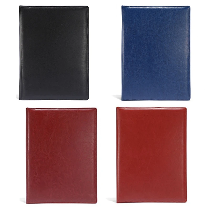 A4 PU Padfolio 파일 폴더, 포트폴리오 비즈니스 문서 거치대, 금속 클립보드 패드, 문서 정리함 거치대