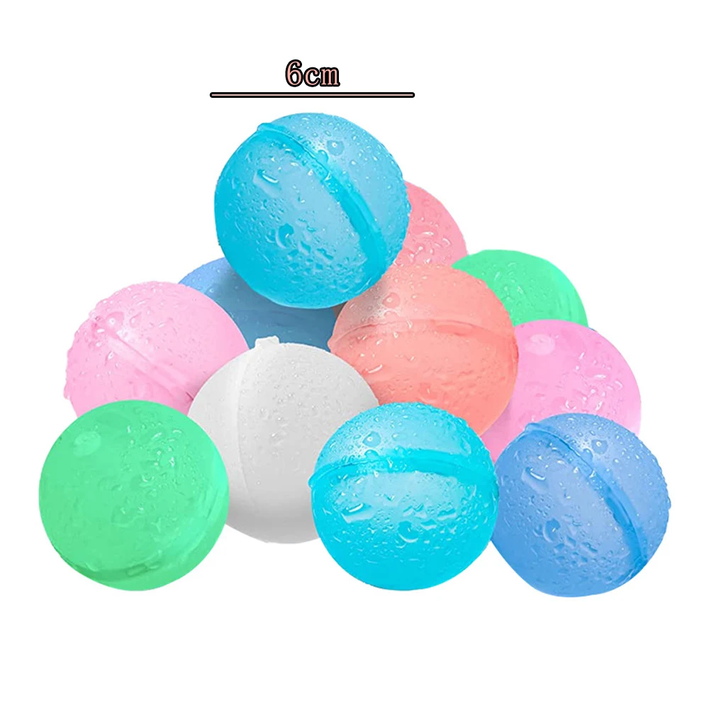 10PCS Reusable Water Balloons Refillable Water Balloon Quick Fill Self Sealing Water Bomb Splash Balls for Kids Swimming Pool 6