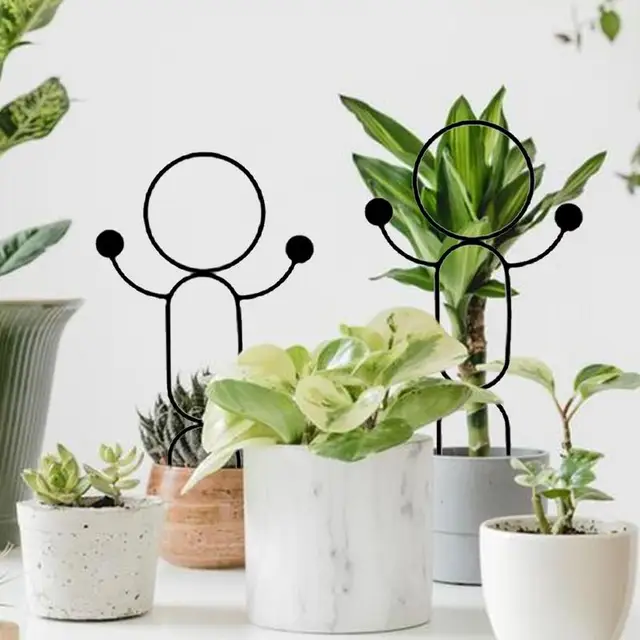 4Pc Gyakorlati Rohanásgátló Növényi Tartó Állvány Fém Időjárási Ellenállás Virág Függőleges Mászás Tét - Image 5
