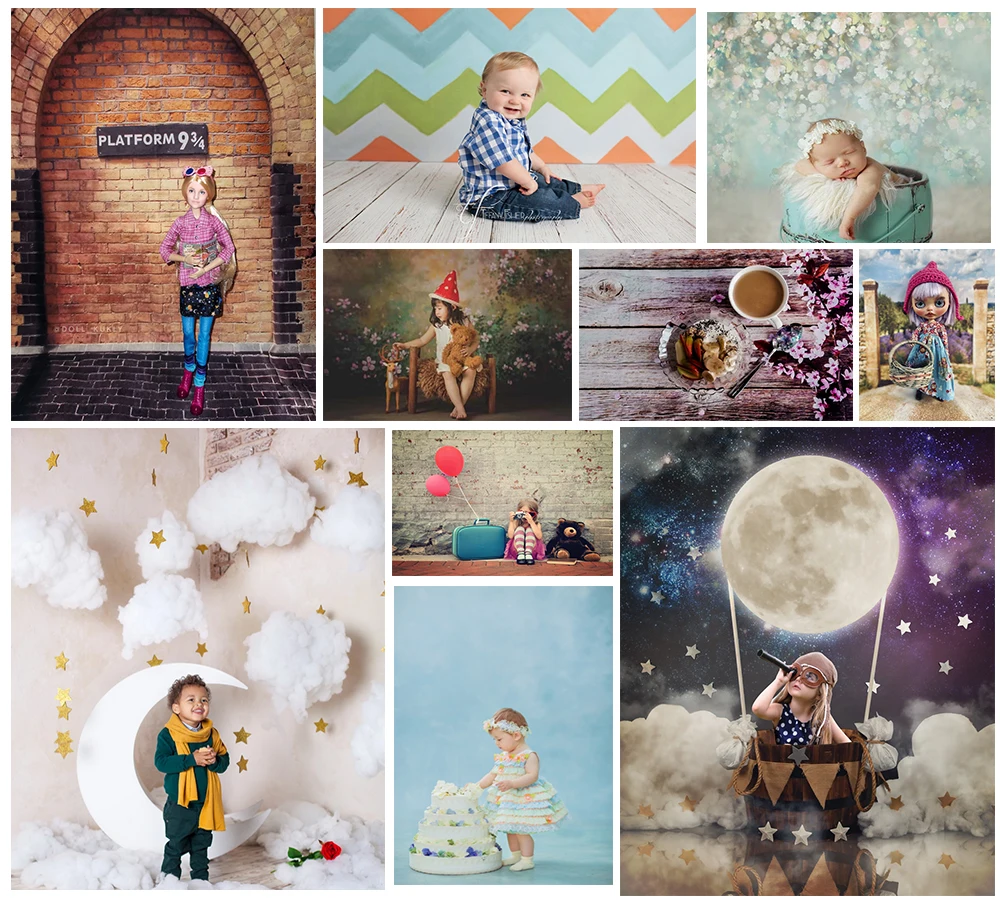 S557b353d13564b368bce4d020ce6d0d28 Happy Birthday Newborn Theme Photography Backdrops Prop Air Balloon Party Decorations Baby Shower Photo Studio Background BB-01