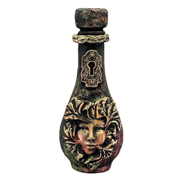 Pot de potion de lune céleste décoratif, bouteille de sorcière gothique, sculpture de sorcellerie, ornement de décoration pour la maison, nouveau 1