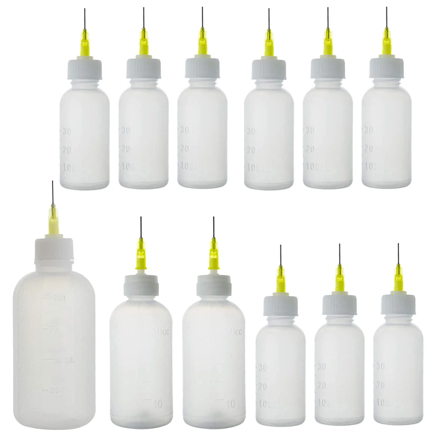 8 Pezzi Flaccone Applicatore Bottiglie, Flacone Vuoto per il Dosaggio di Colla con Punta Ago di Precisione, Plastica Squeeze Bottle, Flacone Contagocce, Per Fai da Te Quilling Artigianato (5ML/10ML