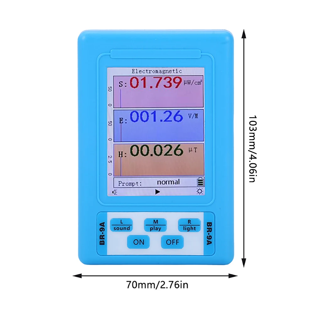 BR-9A Portable Electromagnetic Radiation Detector EMF Measuring Instrument High Accuracy Radiation Dosimeter Monitor 6