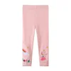 Jumping Meters Girls Embroidered Leggings 2-7T Full Length Skinny Pencil Pants Fashion Autumn Spring Clothing for Babies