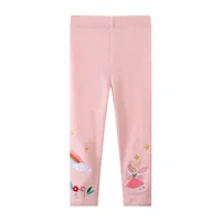 Jumping Meters Girls Embroidered Leggings 2-7T Full Length Skinny Pencil Pants Fashion Autumn Spring Clothing for Babies