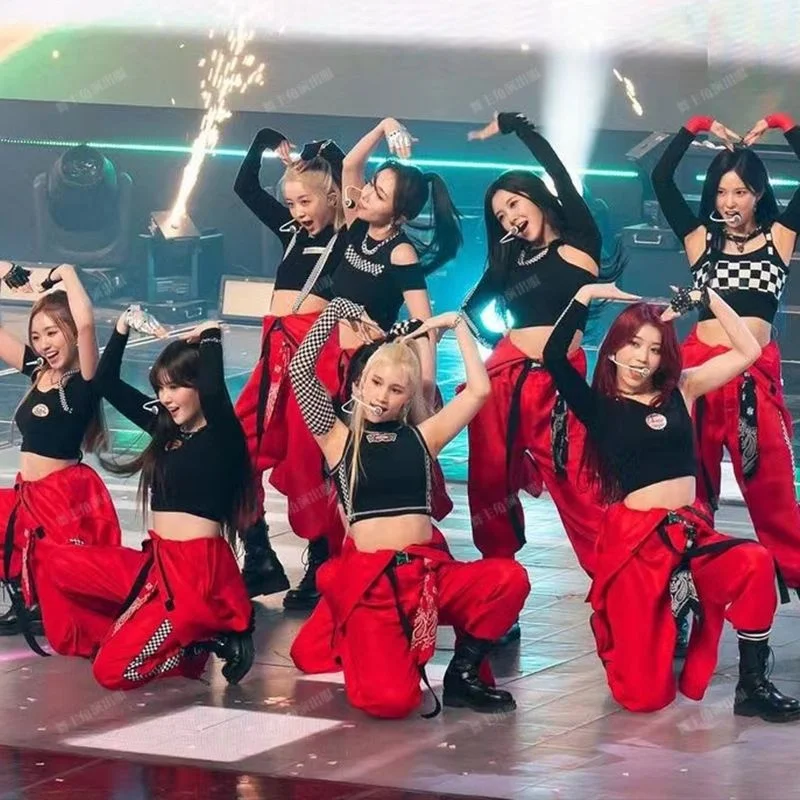 

Kep1er Korean Troupe Same Performance Clothing Student 2023 New Jazz Dance Song Playing Suit Adult Street Dance Set