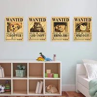 ⁦ملصقات "المطلوبين" الكلاسيكية من أنمي ون بيس | One Piece Vintage "Wanted" Bounty Wall Posters⁩ - الصورة ⁦2⁩