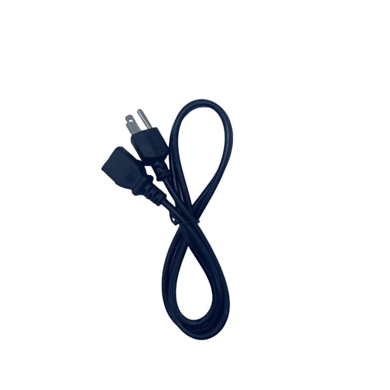 Durable Black 3-Prong AC Power Cord - 10 Amps, 240 Volts, 1.2m Length