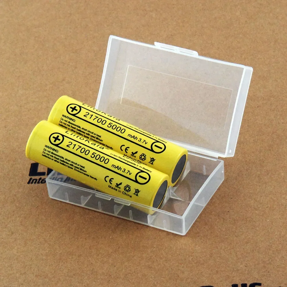 

LiitoKala Lii-50E 21700 5000mah 3.7V Rechargeable Battery Discharge High Power Batteries For High-power Appliances And Box