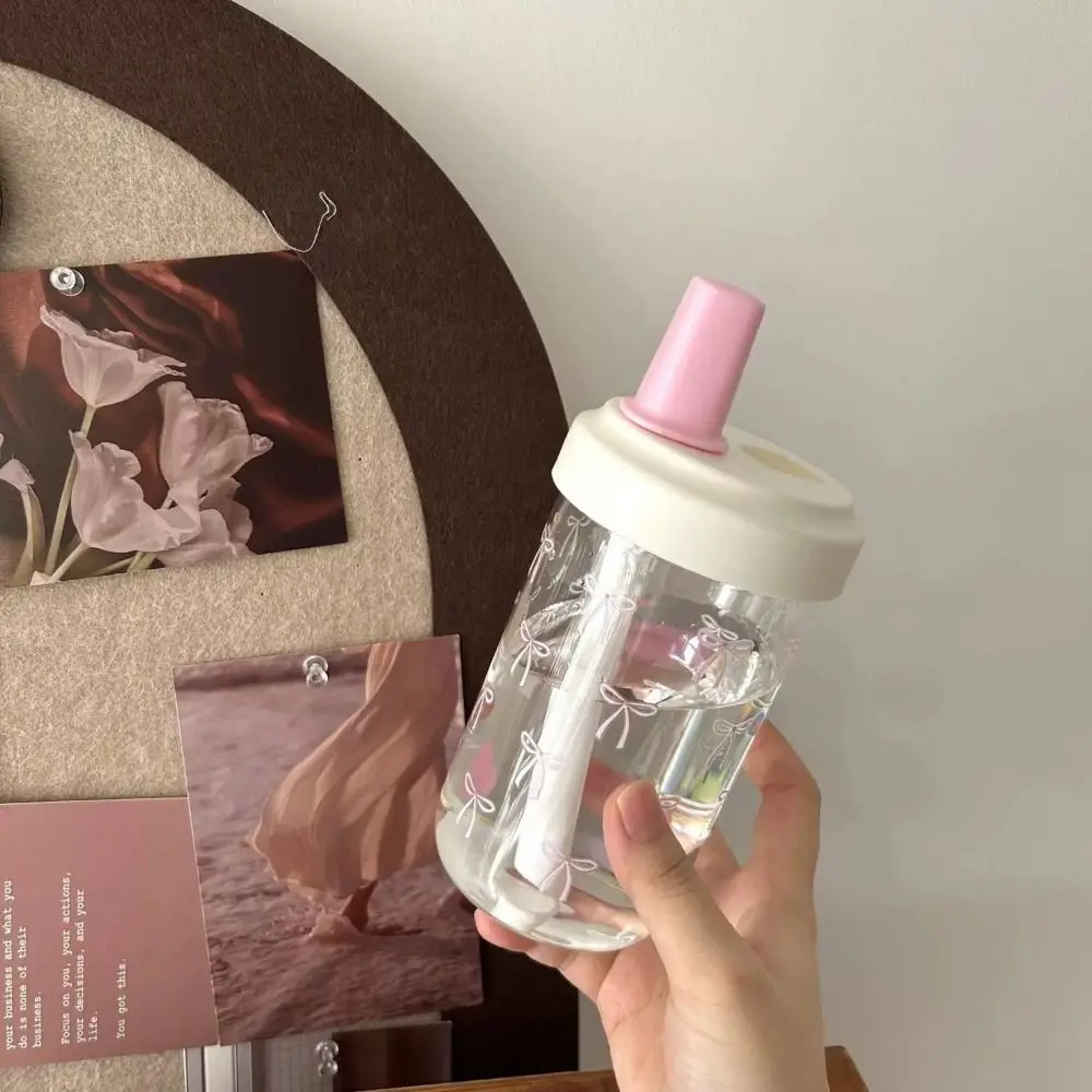 Plastic Straw Cup Water Bottle for Coffee Tea