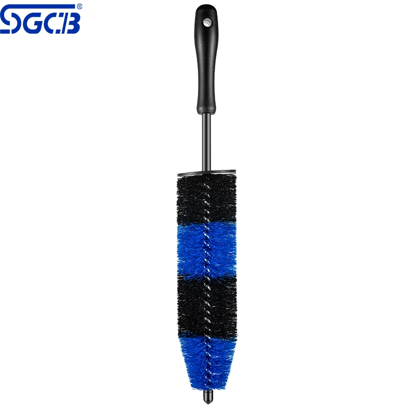 

SGCB Pro Car Wheel Brush Long Soft Bristle Easy Reach Tire Rim Detailing Brush Scratch Free For Auto Truck Motor Cleaning Tool