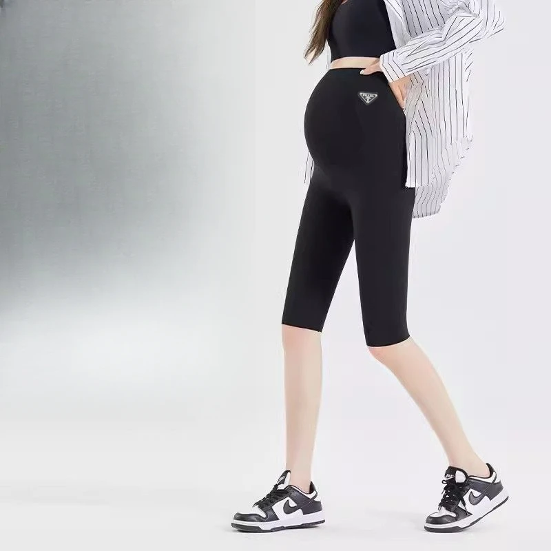 Maternity Leggings Outer Wear Summer Thin Large Size Small Spring and Summer Five Points Yoga Shark Safety Shorts Wear