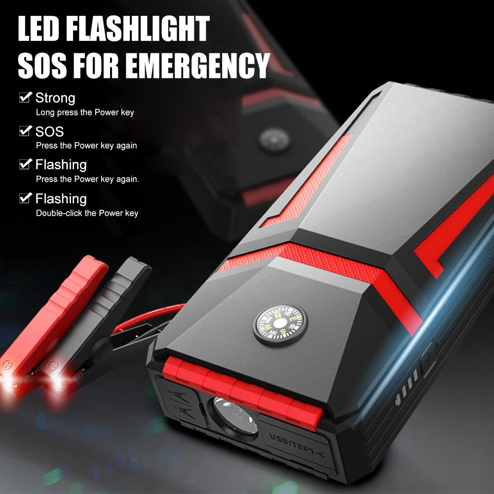 30000mAh 1000A Power Bank Car Jump Starter Portable Emergency Starter Auto Car Battery Booster Starting Device portable jump starter