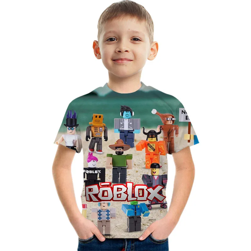 Robloxing Game kid T shirt Meninos Jogo Esportes T-shirt Criança Dos  Desenhos Animados de manga Curta top 3D Impressão Casual Street Harajuku  Roupas - AliExpress