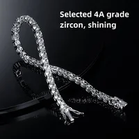 Bracelet de tennis en Zircon plaqué argent 925, or 18 carats, qualité 4A, pour hommes et femmes, personnalité de la mode, bijoux exquis, prix d'usine 5