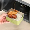 1pc Stainless Steel Food Storage Box with Lid Stackable Food Container Reusable Fruit Food Storage Box Office Metal Lunch Box 6