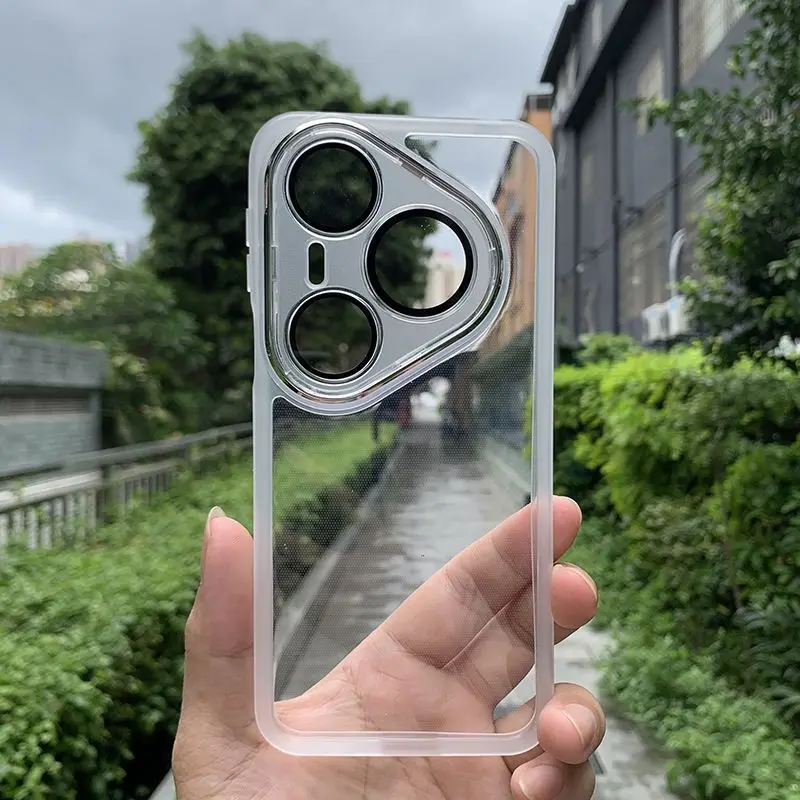 Luxury Soft Silicone Shockproof Bumper Case with Lens Protection and Magnetic Cover