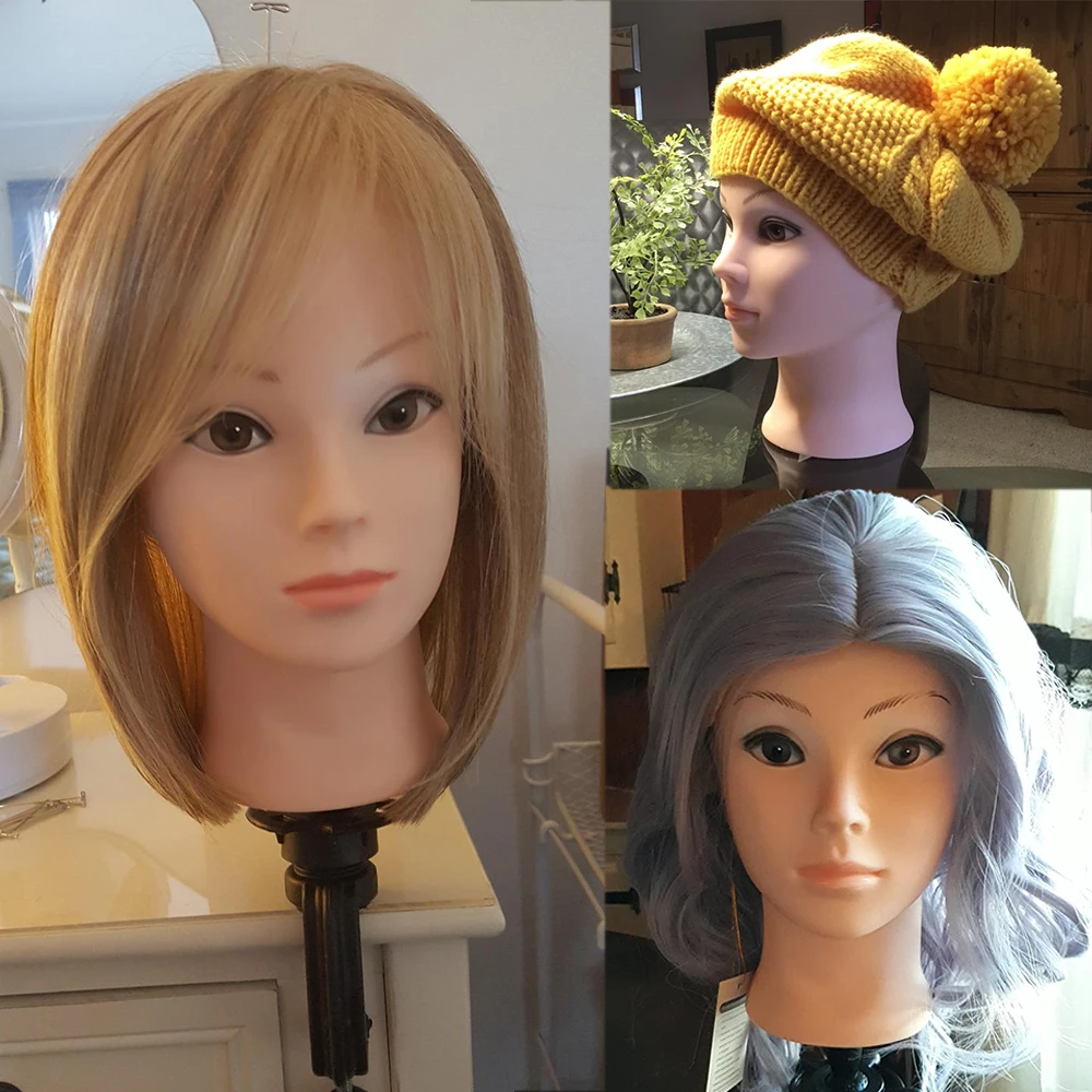 Wig Head Mannequin Afro African Bald Doll head Female