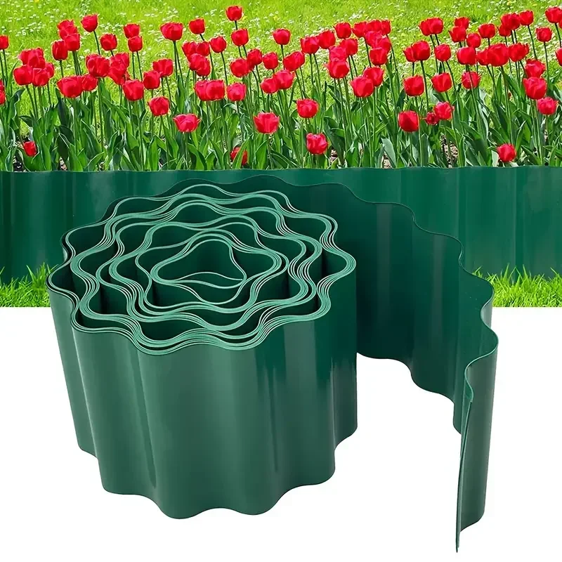 Garden Grass Lawn Edge Border Fence Path Flexible Lawn Edging Border Fence Plastic Inserted Into Waterproof Outdoor Plastic