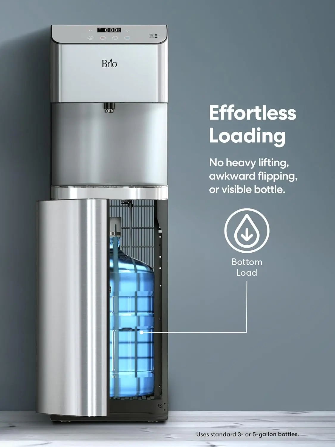 Bottom Load Water Cooler Dispenser - Self-Cleaning, Motion Sensor,   Temp Dispense, Child Safety Lock, 4