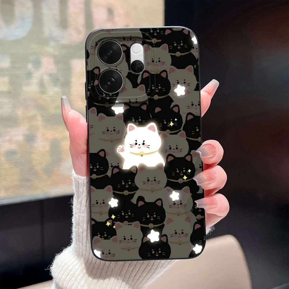 Brilliant Flower Kitten Anti-Drop Liquid Silicone Case