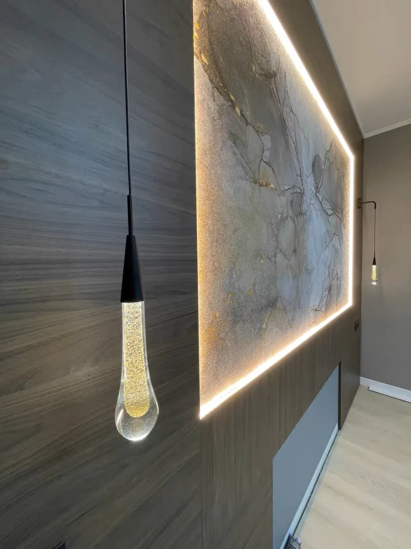 Description Picture 2 of itemCrystal Wall Lamp for Bedroom Bedroom Hotel Living Room Background Sconce Light Modern Led Plug in Pull Switch Decoration Indoor
