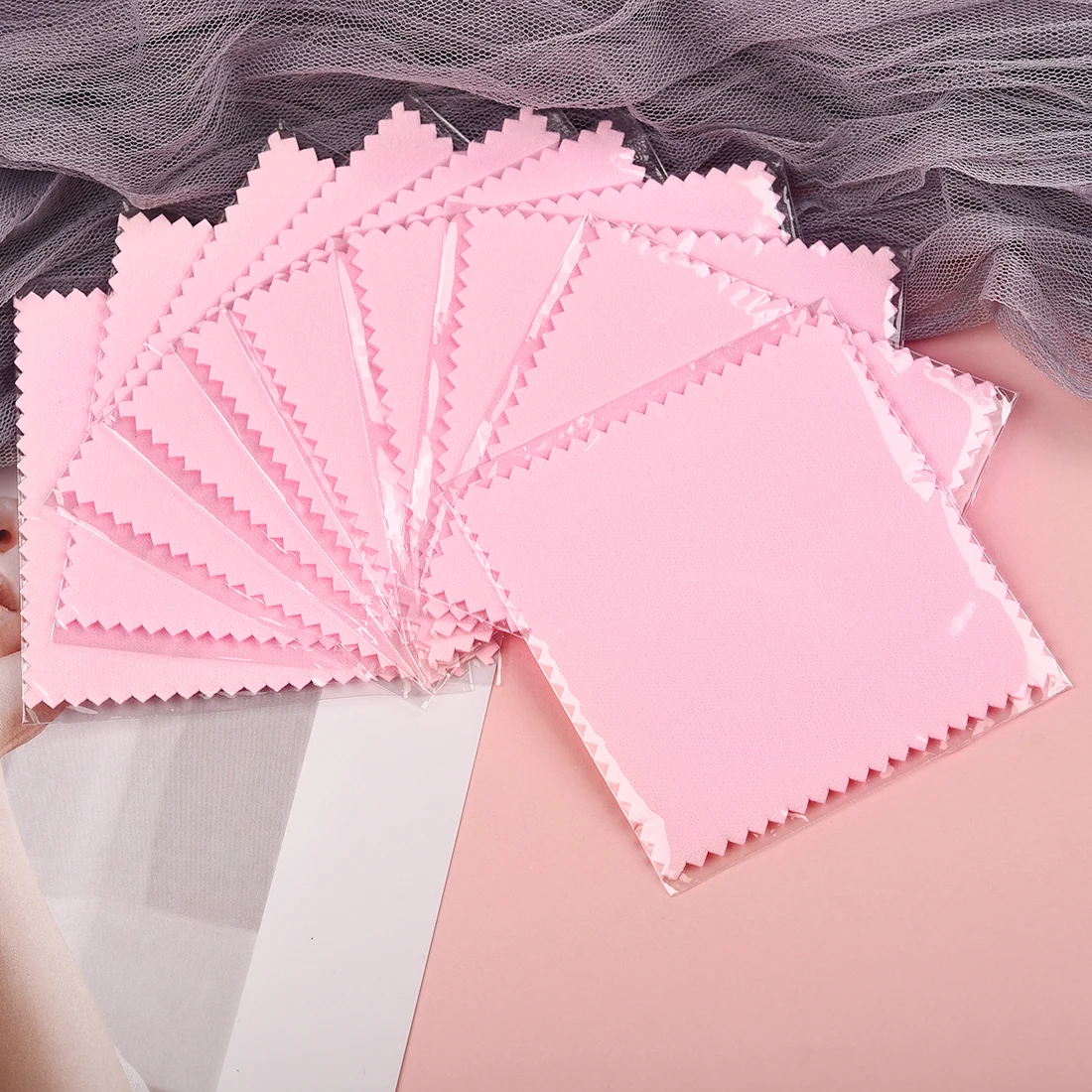 Silver Polishing Cloths - Anti-Tarnish, Reusable, Soft Wiping for Shiny Jewelry (50/10 Pack)