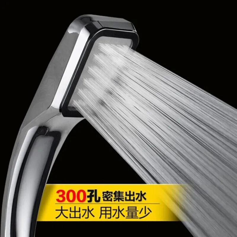 Shower Head Square Handheld 300 Holes High Pressure Rainfall Water Saving Sprayer Nozzle Bathroom Accessories