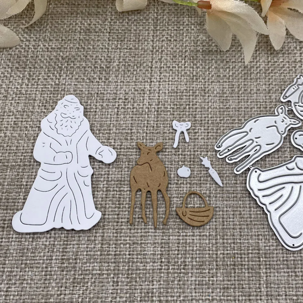 Weihnachtsmann Hirsch Metall Stanzformen Schablonen für DIY Scrapbooking dekorative Handwerk Stanzschablone Form