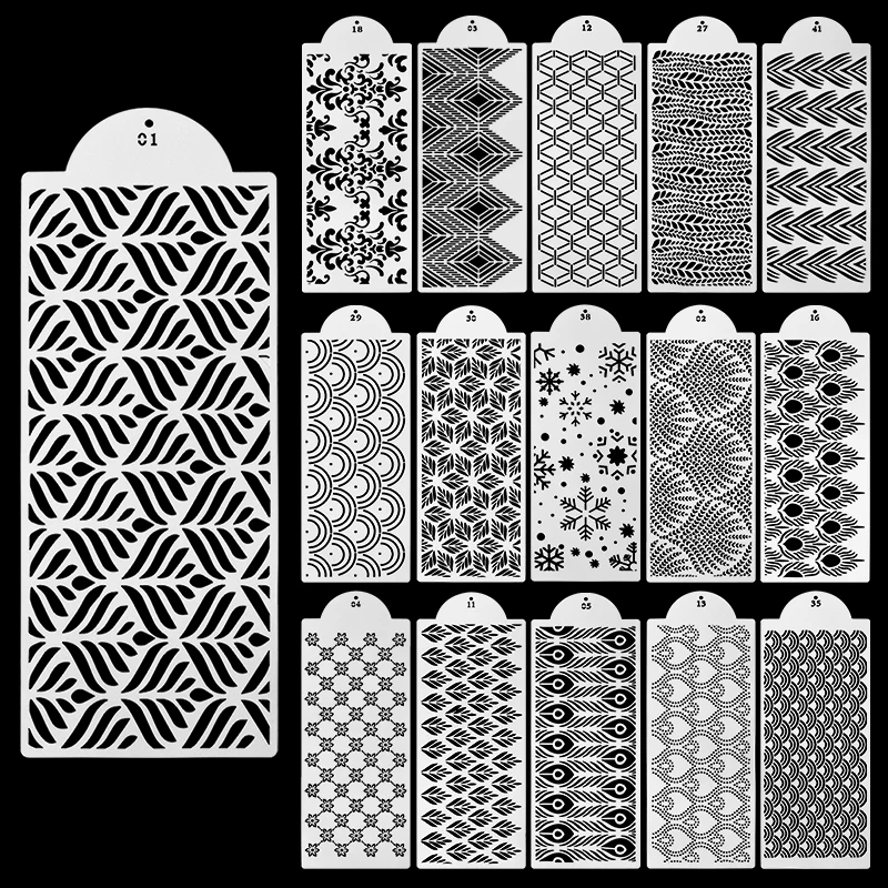 

Cake Stencil Flower Leaf Shape Pattern Wedding Cake Decorating Lace Fondant Cake Boder Stencils Template Diy Drawing Mold Pastry