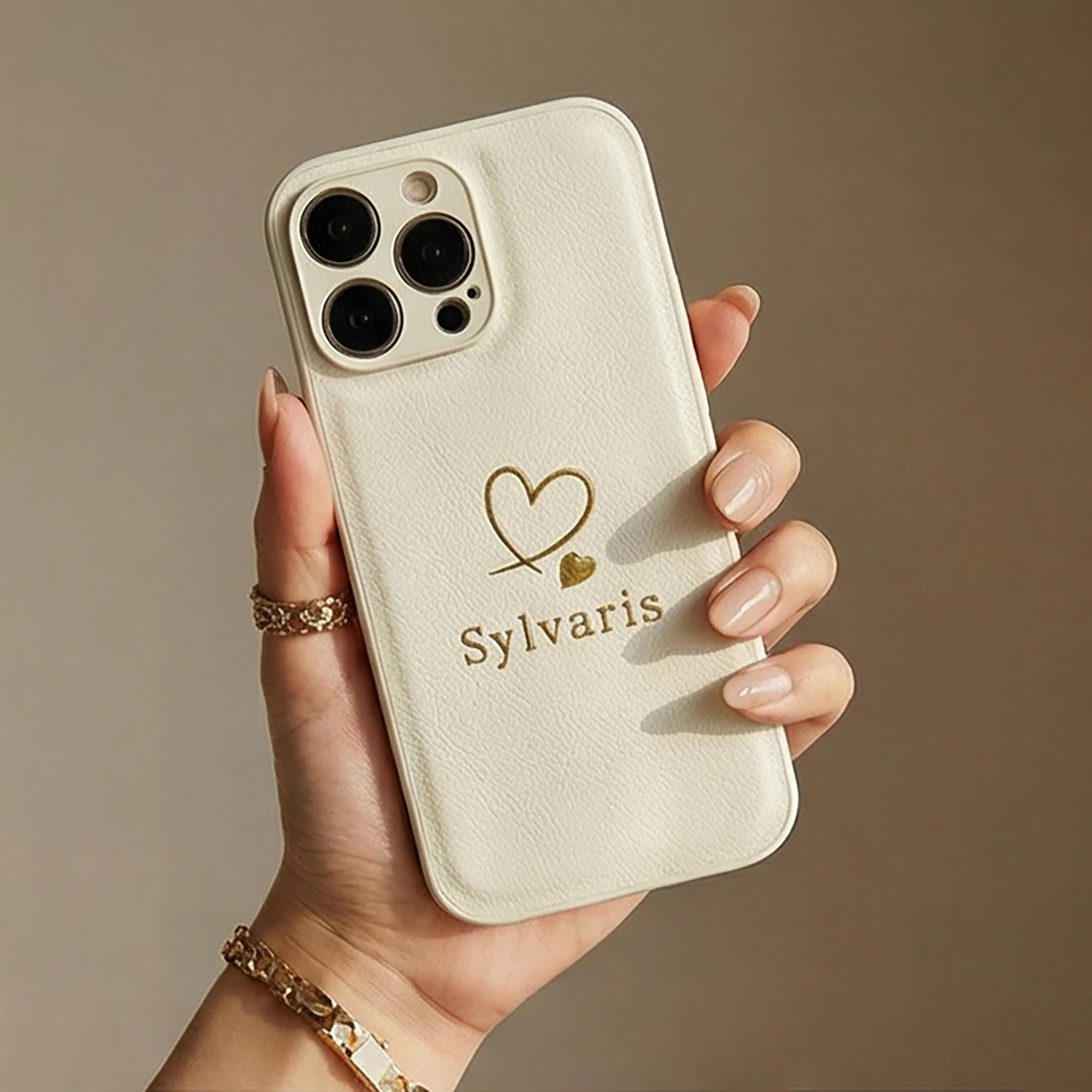 Custom Name Luxury Faux Leather Case for iPhone 17 16