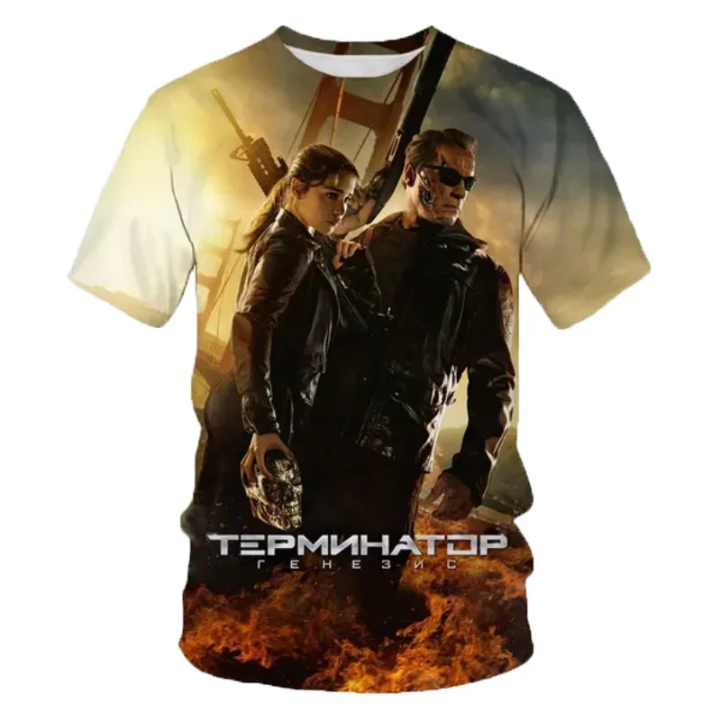 

Fashion Men Clothing New Movie Terminator Arnold 3D Print T-shirt Personalized Hip Hop Harajuku Street Unisex Oversized T Shirt