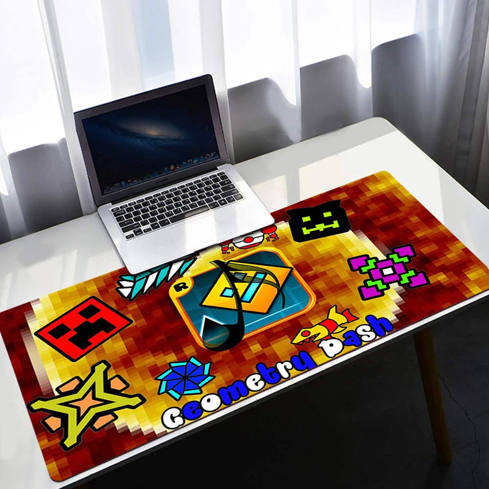 

Mouse Pad Geometry Dash Gaming Desk Mat Laptops Anime Carpet Gamer PC Cabinet Large Gamers Accessories Computer CSGO Mousepad