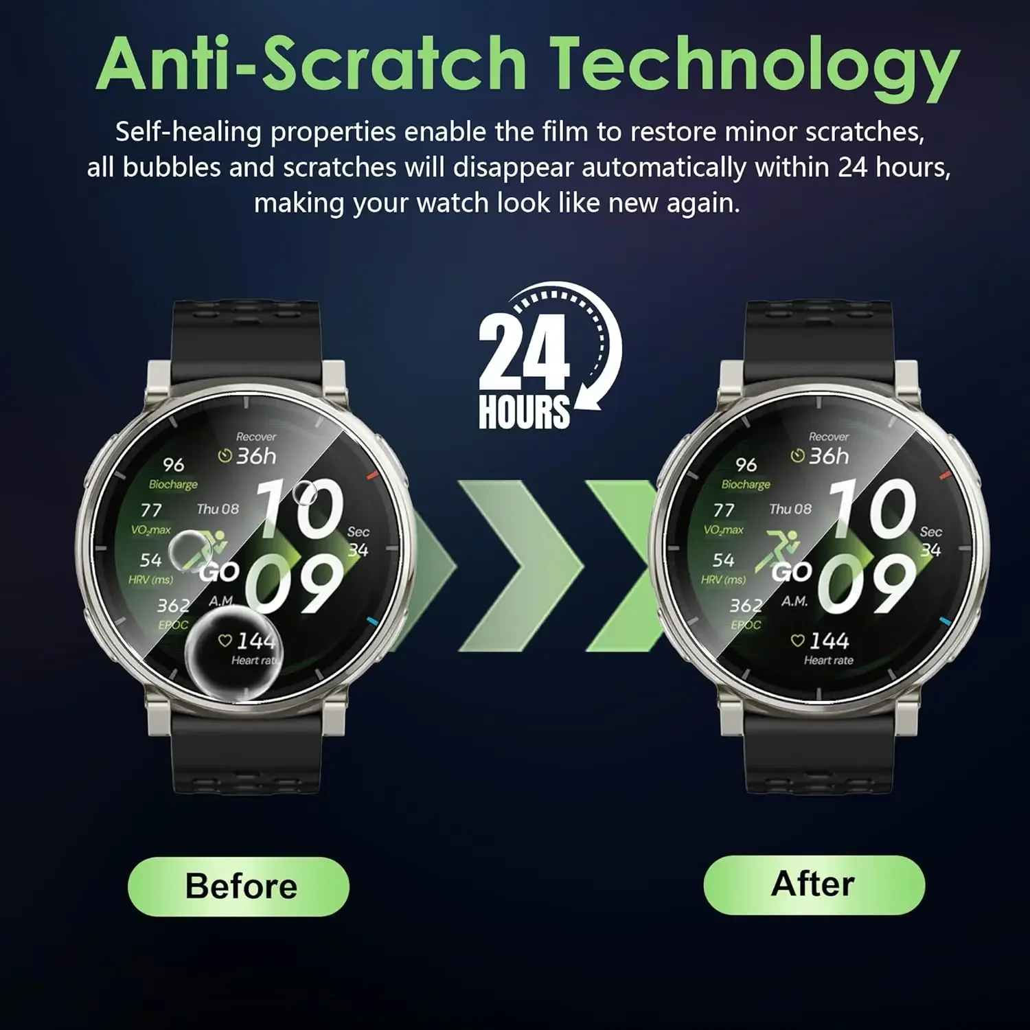 1/2/4Pcs Amazfit Active 3 프리미엄 스마트워치 HD 긁힘 방지 보호 필름용 강화 유리 화면 보호기 설치가 용이함