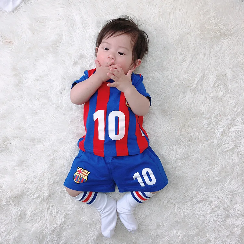 Newborn Baby Basketball Sets Clothes Short Sleeves Summer Children's Suit Boy Girls Kids Top +Pants Blue Baby Jersey baby floral clothing set