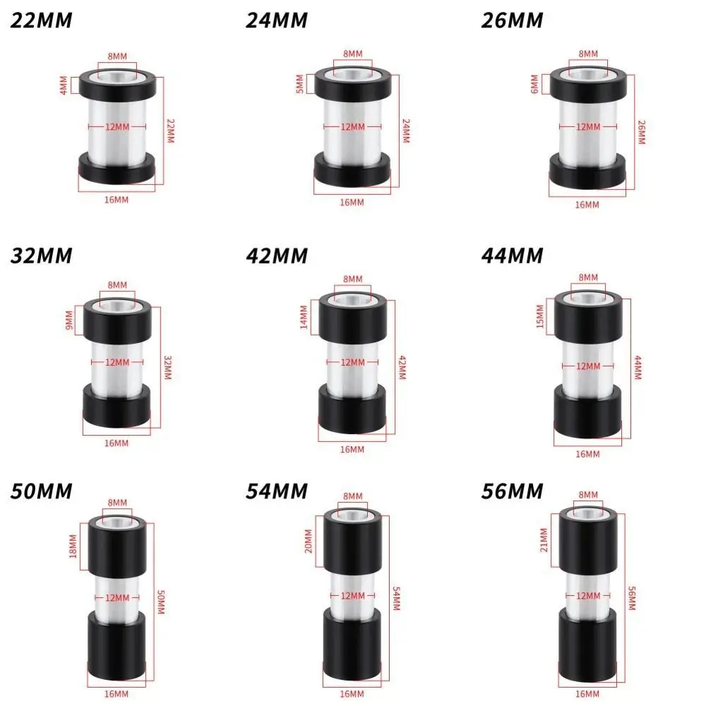 알루미늄 합금 MTB 후면 충격 부싱 OD 12mm ID 8mm 산악 자전거 충격 흡수 장치 부품 도로 자전거 MTB