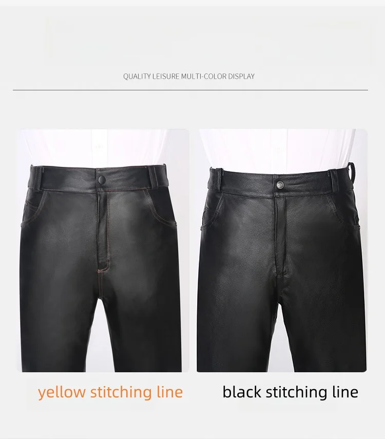 Genuine Leather Leather Pants | Men's Genuine Leather Pants