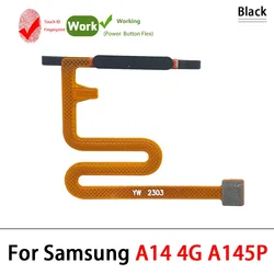 Enhanced Fingerprint Scanner Flex with Home Button and Menu Return Key Sensor (A14 4G 145P Black)