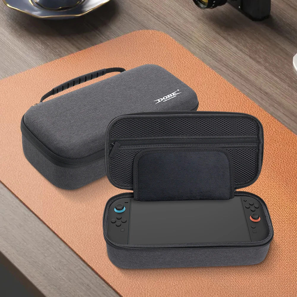 Carrying Case with 8-Bit Game Cartridge Storage Box Game Conslole Case Carrying Bag for Switch 2 Game Console & Accessories