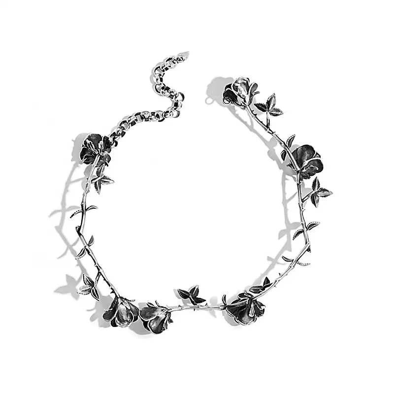 Collana Girocollo Gotica Vintage Con Fiore Nero/Rosa: Nastro In Velluto Regolabile Con Fiocco, Sottile E Floreale. Gioiello Cosplay Per Donne, Idea Regalo. - 4
