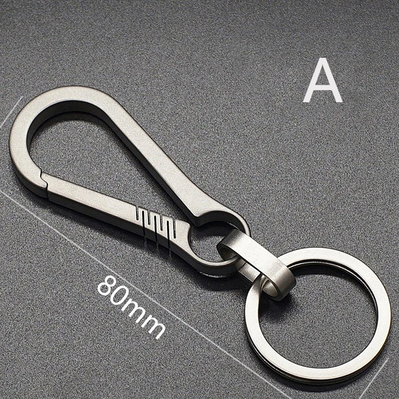 Sleek Titanium Keychain with Tiranium Buckle - Premium EDC Outdoor Tool & Stylish Gift