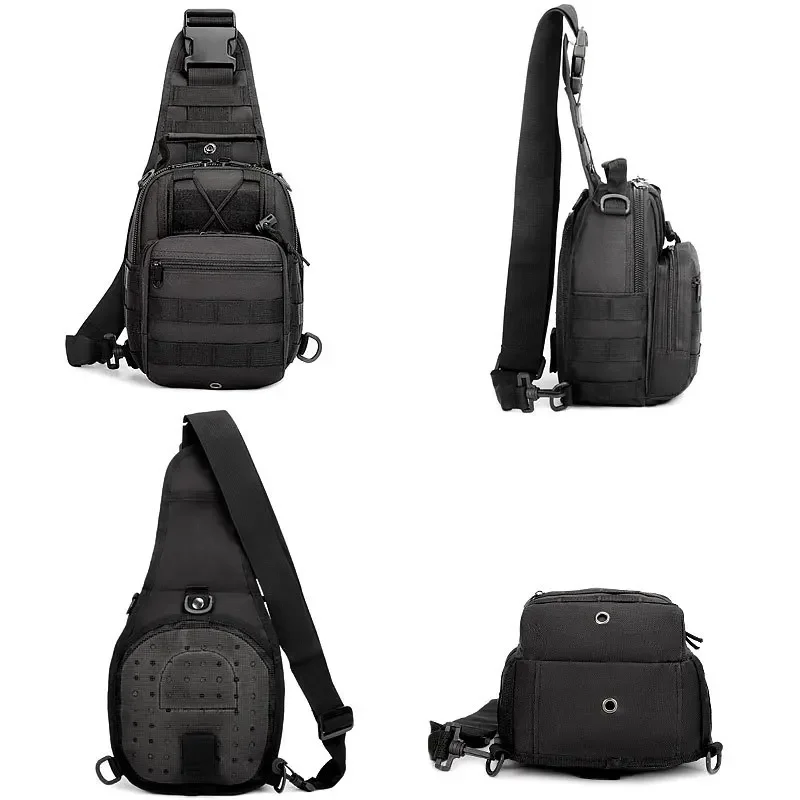 Men&rsquo;s Oxford Crossbody Bag Military Rising Chest Bag Single Shoulder Korean Version Small Backpack Casual Waist