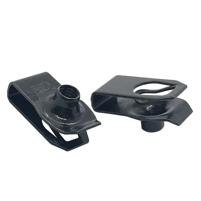10Pc Car Splash Shield Body Bumper Fender Push Clip Engine Under Cover Push Retainer Fastener Rivet Clip 1x0.2in U-Nuts Clip Kit 6