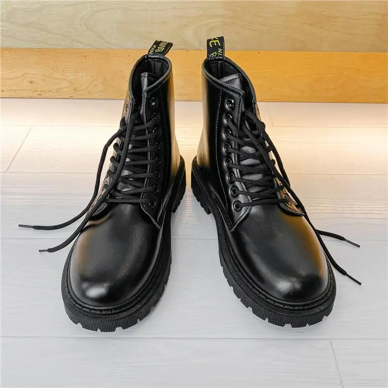 

Мужские высокие туфли, Новинка осени 2023, модная брендовая рабочая одежда в британском стиле, ретро-Байкерская кожа ревеня