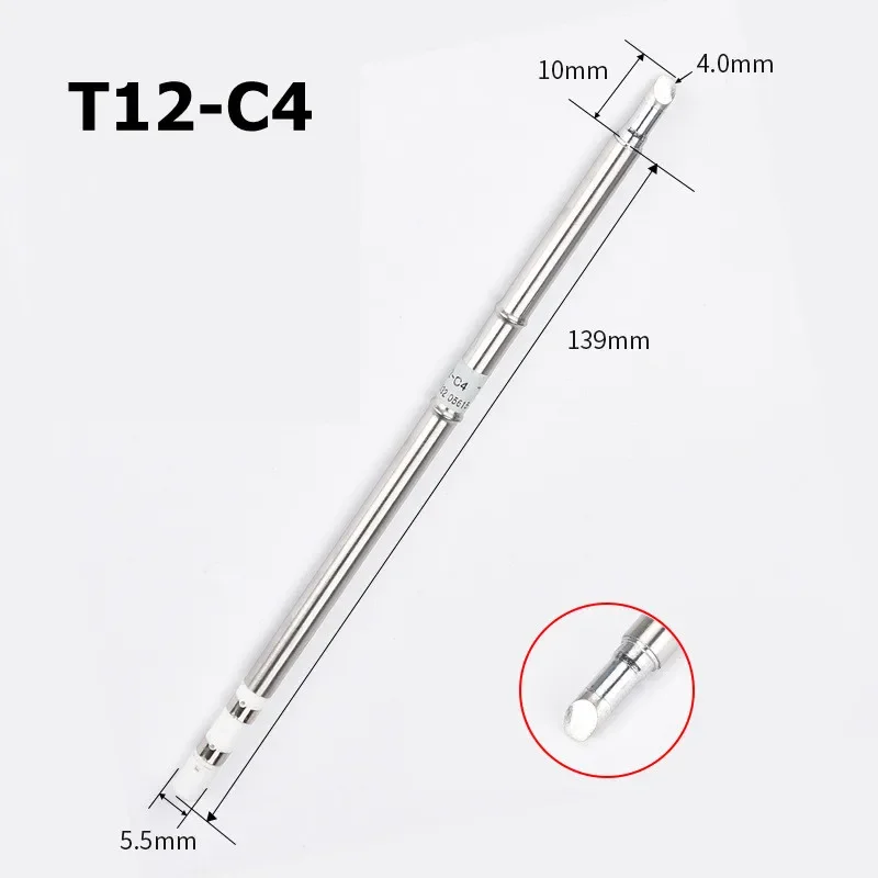 T12 Soldering Solder Iron Tips T12C4 Iron Tip For Hakko FX951 STC AND STM32 OLED Soldering Station Electric
