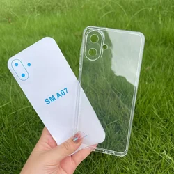 Slim Clear TPU Soft Silicone Protective Cover - Transparent Case - Galaxy A07 4G (Clear)