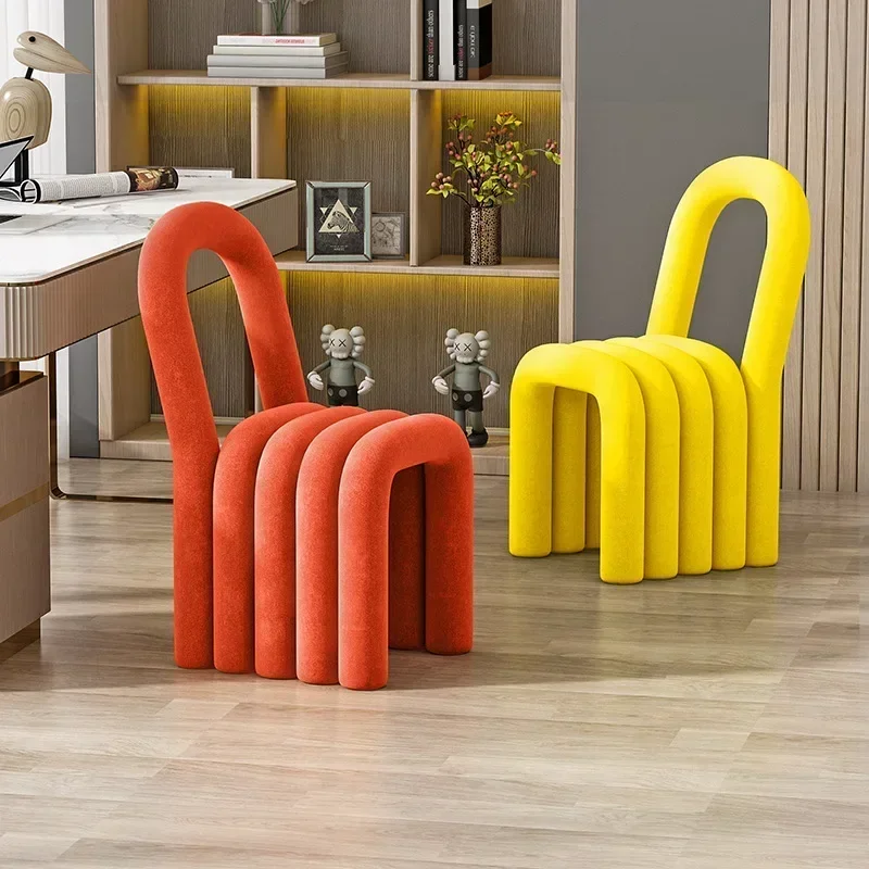 Nordic Creative Strange Shape Chair Desk for Bedroom Living