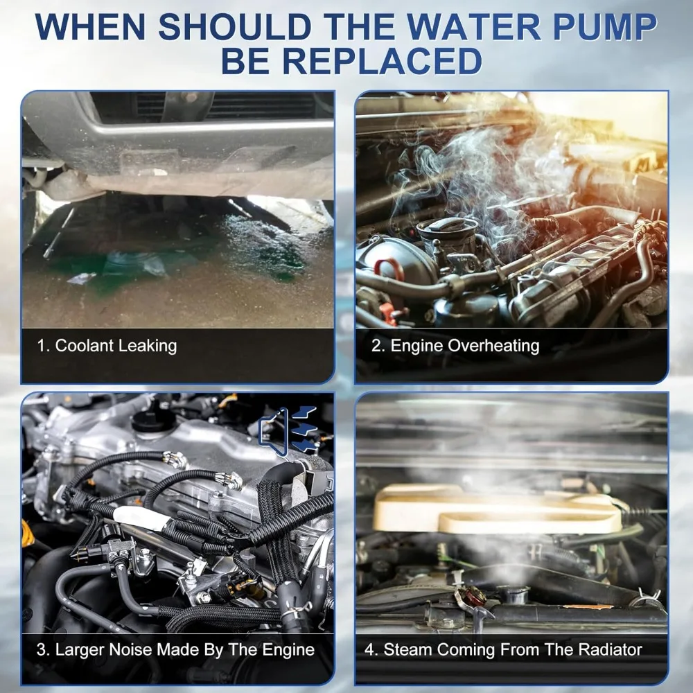 Electric Water Pump with Thermostat Housing for Audi A3 A4 A5 A6 Q3 Q5 Q7 VW Golf Passat Beetle 1.8L 2.0L Engine Cooling System